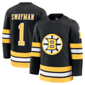 Tuec B.Bruins #1 Jeremy Swayman Black Home Premium Stitched Jerseys
