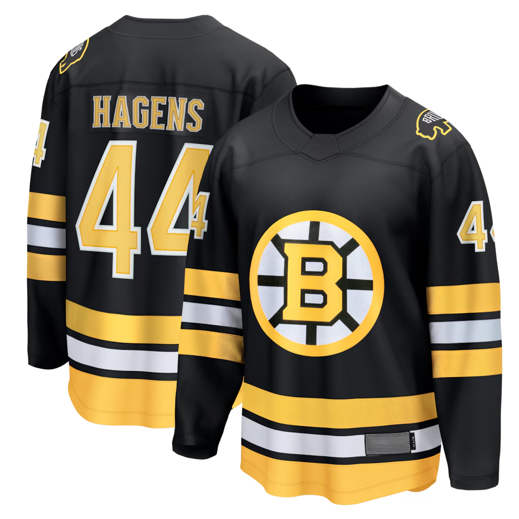 Tuec B.Bruins #44 James Hagens Black Breakaway Stitched Jerseys