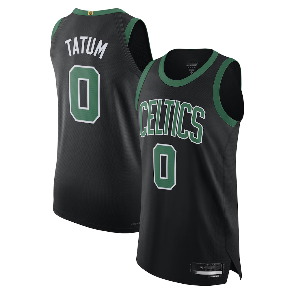Ldoa B.Celtics #0 Jayson Tatum Black Authentic Player Jerseys - Statement Edition