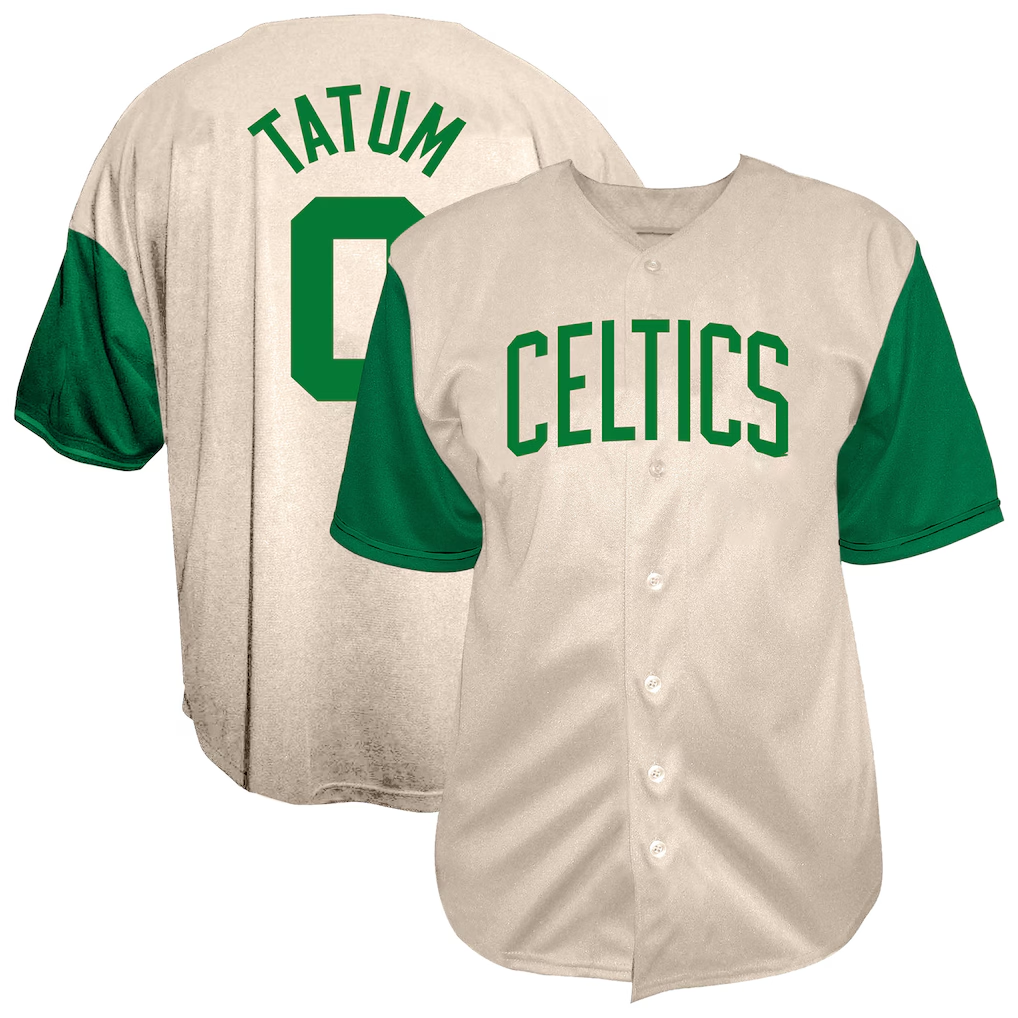 Ldoa B.Celtics #0 Jayson Tatum  Cream Baseball Jerseys