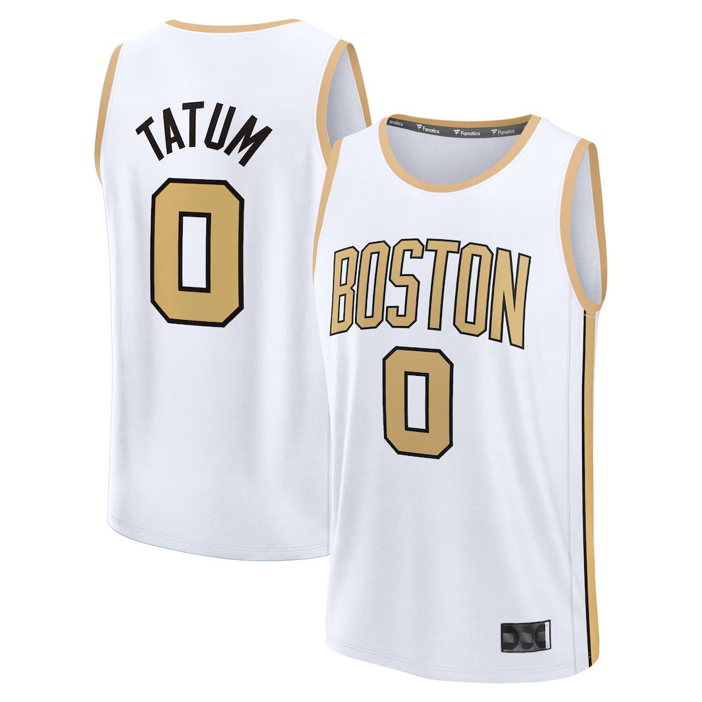 Ldoa B.Celtics #0 Jayson Tatum  White 2025-26 City Edition Fast Break Jerseys