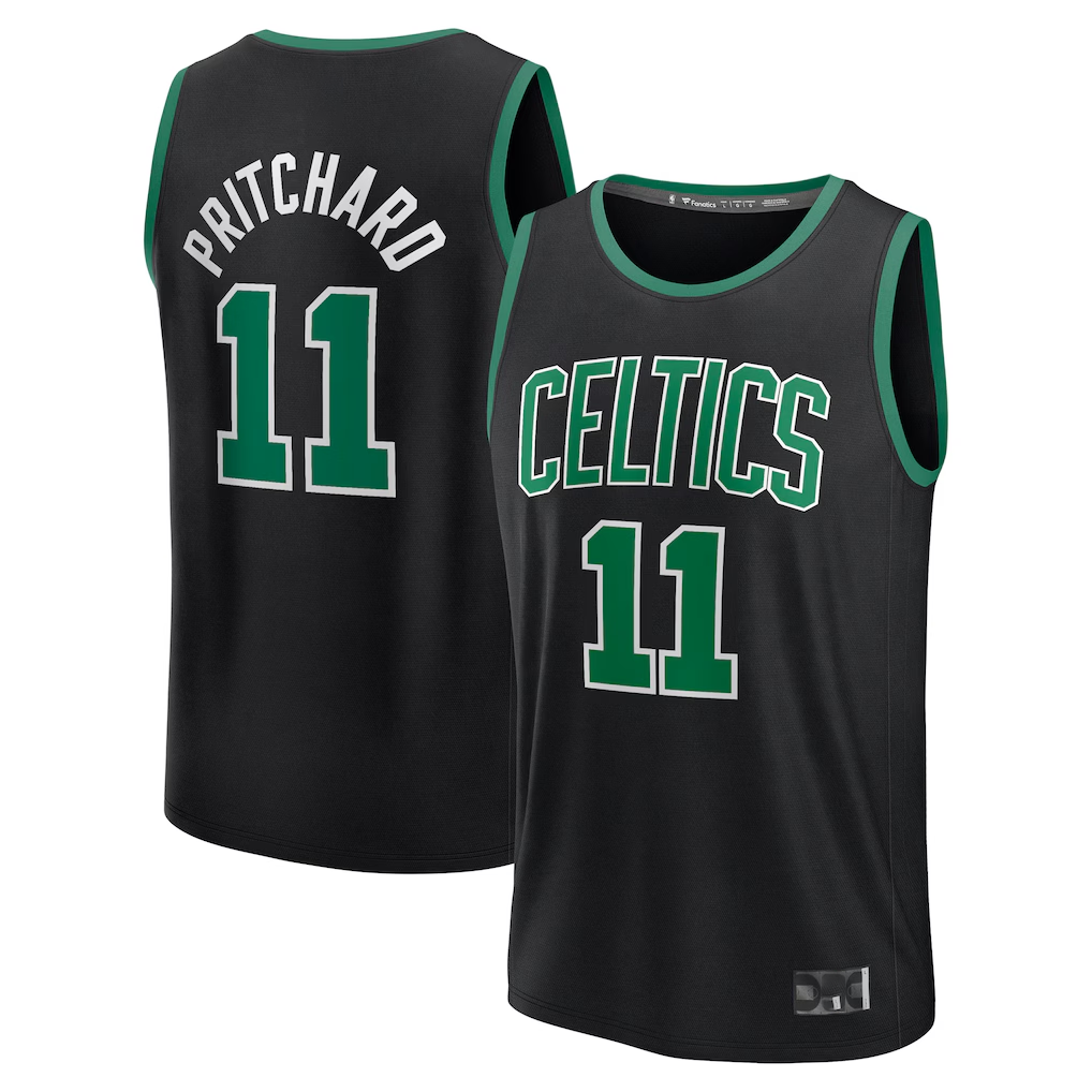 Ldoa B.Celtics #11 Payton Pritchard  Black Fast Break Replica Player Jerseys - Statement Edition