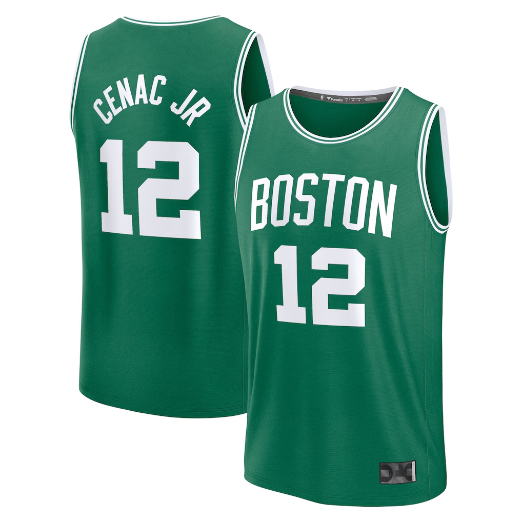 Ldoa B.Celtics #12 Chris Cenac Jr. Green 2026 Draft First Round Pick Fast Break Jerseys - Icon Edition