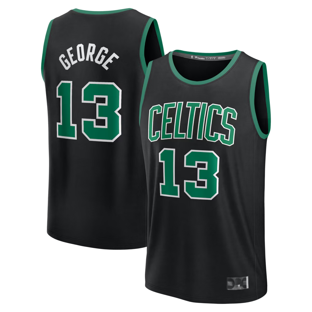 Ldoa B.Celtics #13 Paul George Black Fast Break Replica Jerseys - Statement Edition