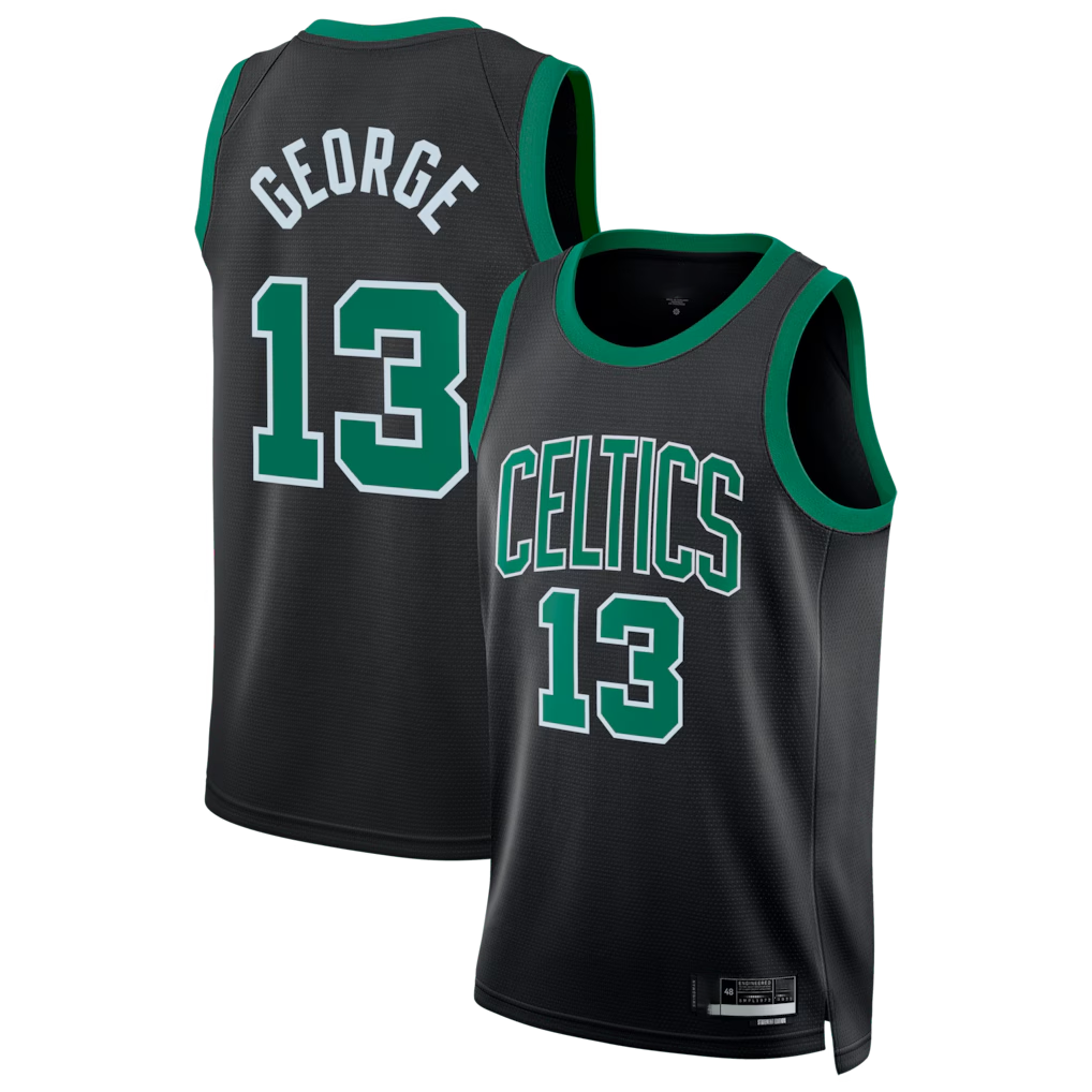 Ldoa B.Celtics #13 Paul George Black Swingman Jerseys - Statement Edition