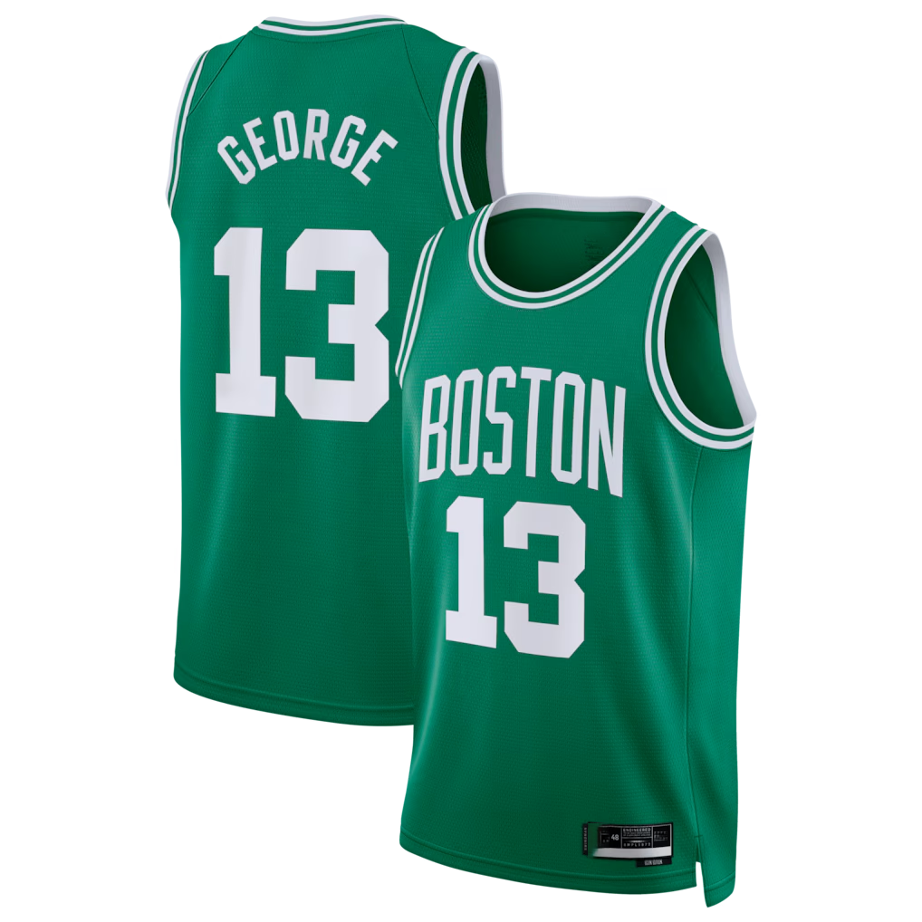 Ldoa B.Celtics #13 Paul George Kelly Green Swingman Jerseys - Icon Edition