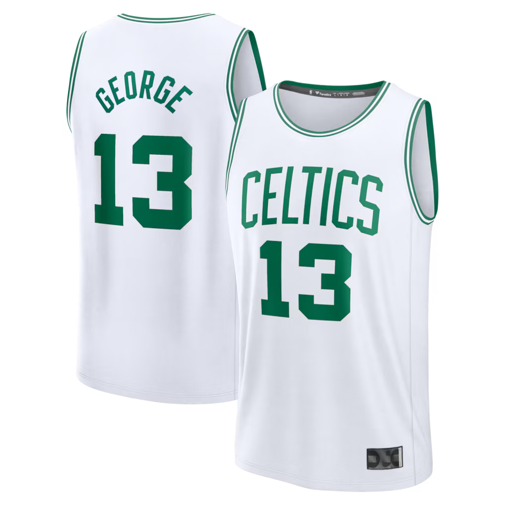 Ldoa B.Celtics #13 Paul George  White Fast Break Replica Jerseys - Association Edition