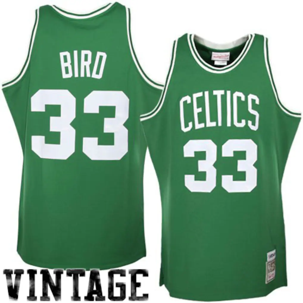 Ldoa B.Celtics #33 Larry Bird Mitchell & Ness Kelly Green 1985-86 Hardwood Classics Authentic Jerseys