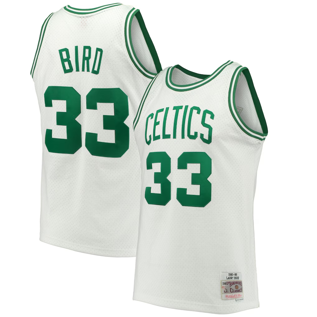 Ldoa B.Celtics #33 Larry Bird Mitchell & Ness White Hardwood Classics 198586 Swingman Jerseys