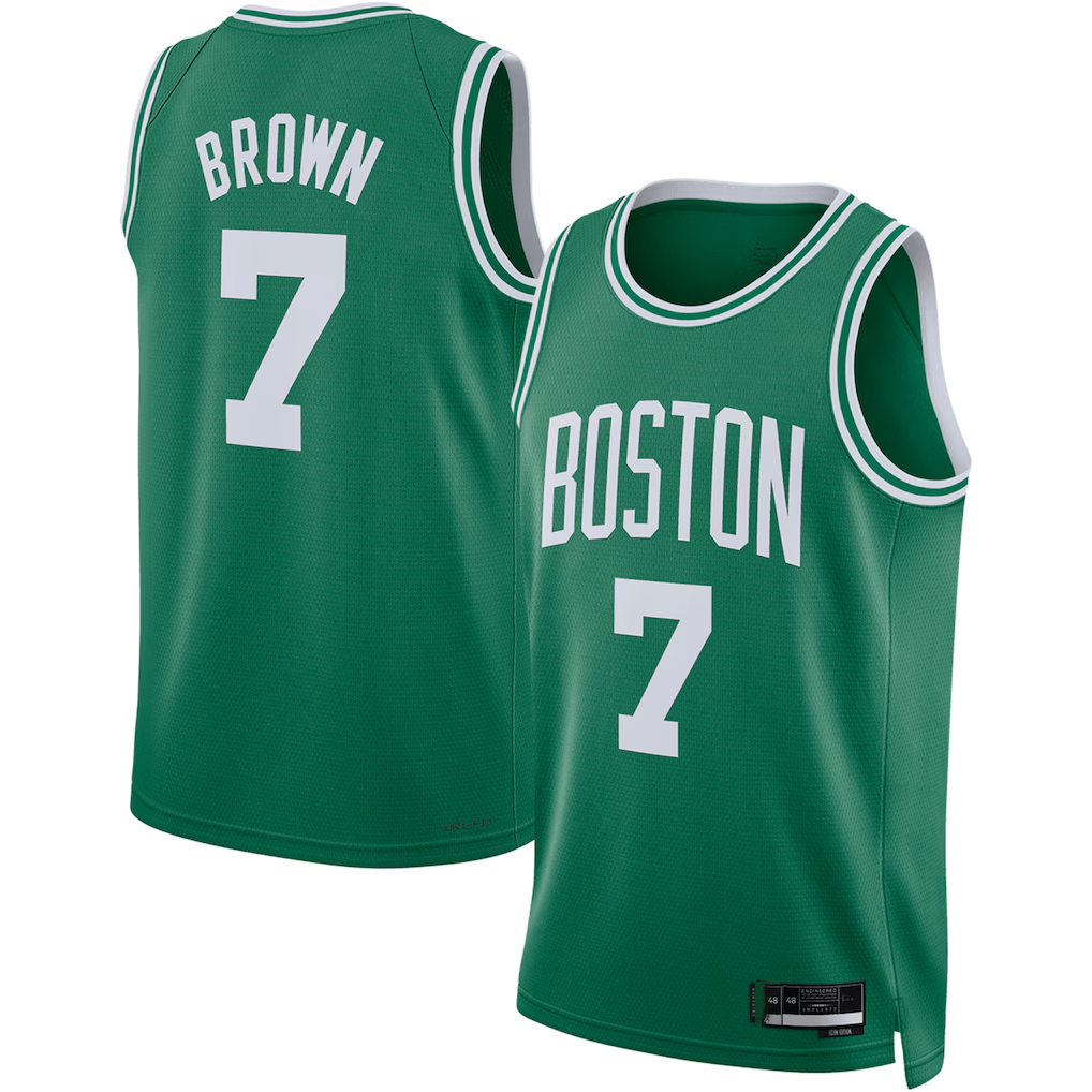 Ldoa B.Celtics #7 Jaylen Brown Kelly Green Swingman Jerseys - Icon Edition