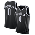 Ldoa B.Nets #0 Mikel Brown Jr. Black Swingman Jerseys - Icon Edition