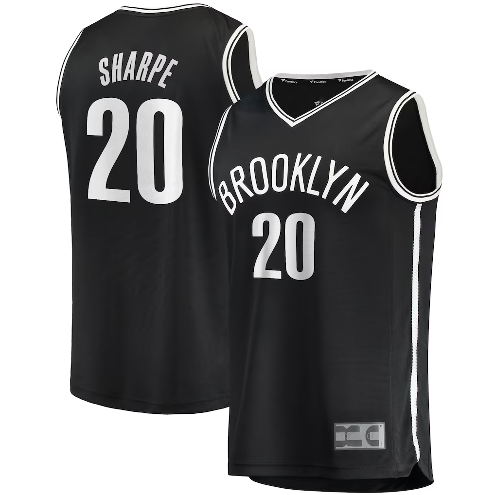 Ldoa B.Nets #20 Day'Ron Sharpe  Black Fast Break Replica Jerseys - Icon Edition