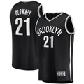 Ldoa B.Nets #21 Noah Clowney Black Fast Break Replica Jerseys - Icon Edition