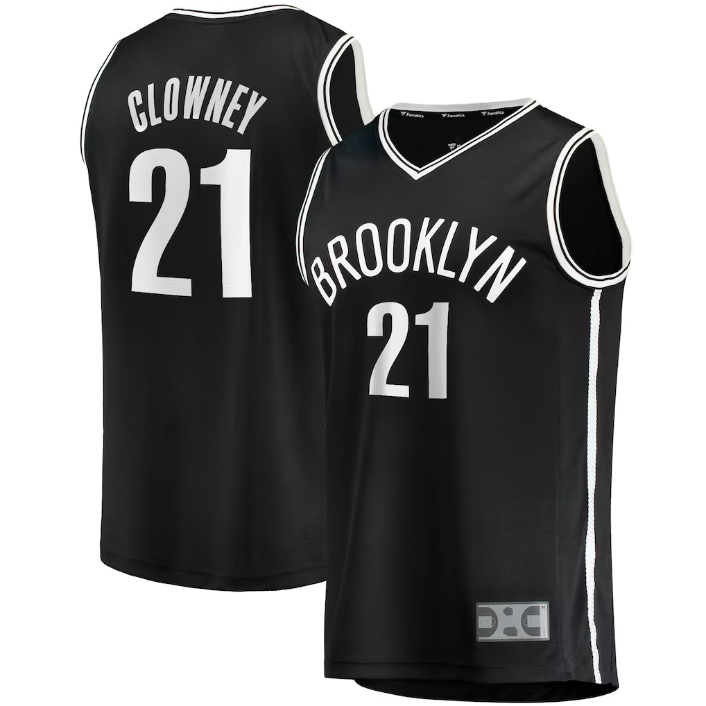 Ldoa B.Nets #21 Noah Clowney Black Fast Break Replica Jerseys - Icon Edition