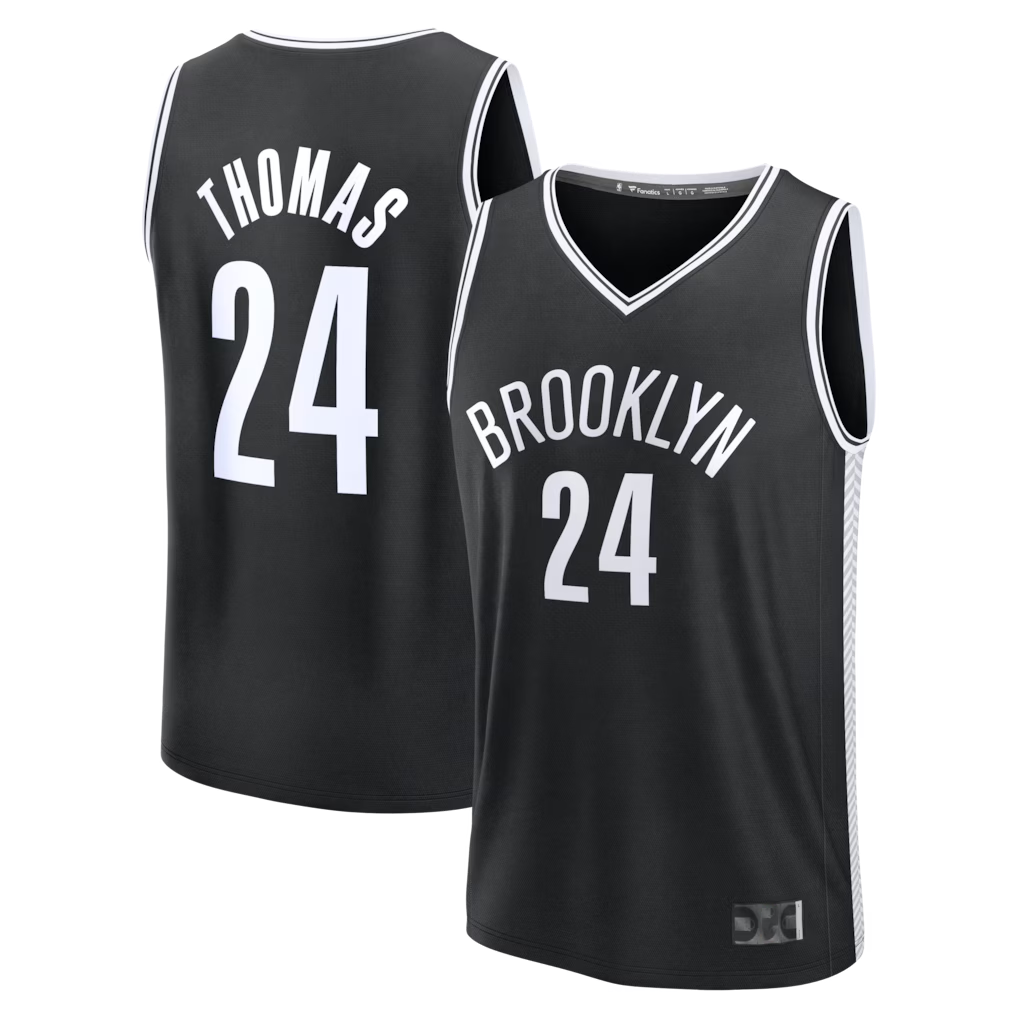 Ldoa B.Nets #24 Cam Thomas Black Fast Break Replica Jerseys - Icon Edition
