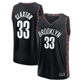 Ldoa B.Nets #33 Nic Claxton Black 202526 City Edition Fast Break Jerseys