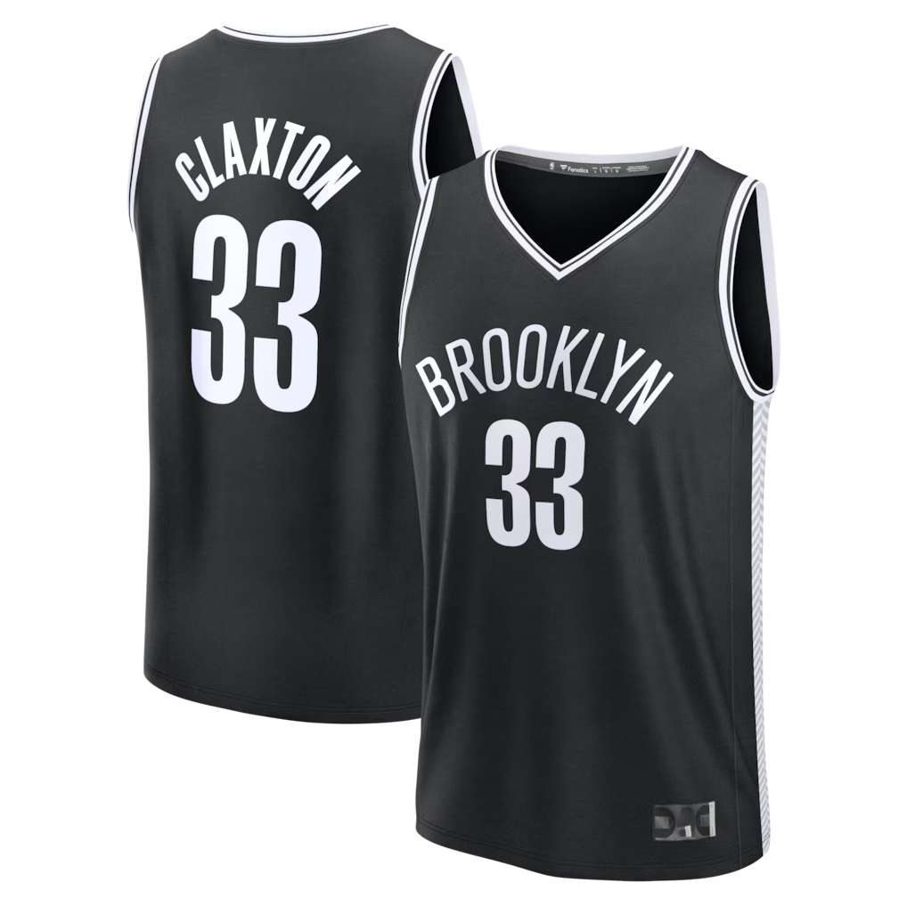 Ldoa B.Nets #33 Nic Claxton  Black Fast Break Replica Jerseys - Icon Edition