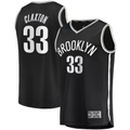 Ldoa B.Nets #33 Nicolas Claxton  Black Fast Break Replica Jerseys - Icon Edition