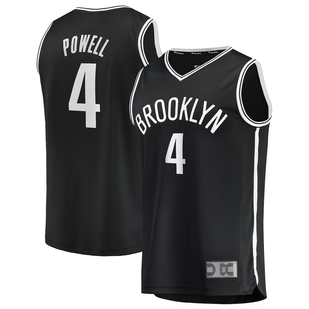Ldoa B.Nets #4 Drake Powell Black Fast Break Replica Jerseys - Icon Edition