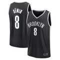 Ldoa B.Nets #8 Egor D?min Black Fast Break Replica Jerseys - Icon Edition