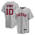 Ldoa B.Red Sox #10 Trevor Story Player Gray Road Home Game Stitched Jerseys