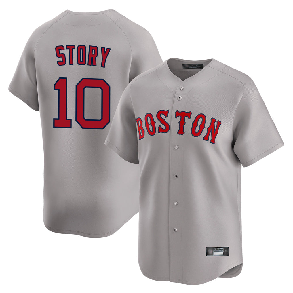 Ldoa B.Red Sox #10 Trevor Story Player Gray Road Limited Home Game Stitched Jerseys