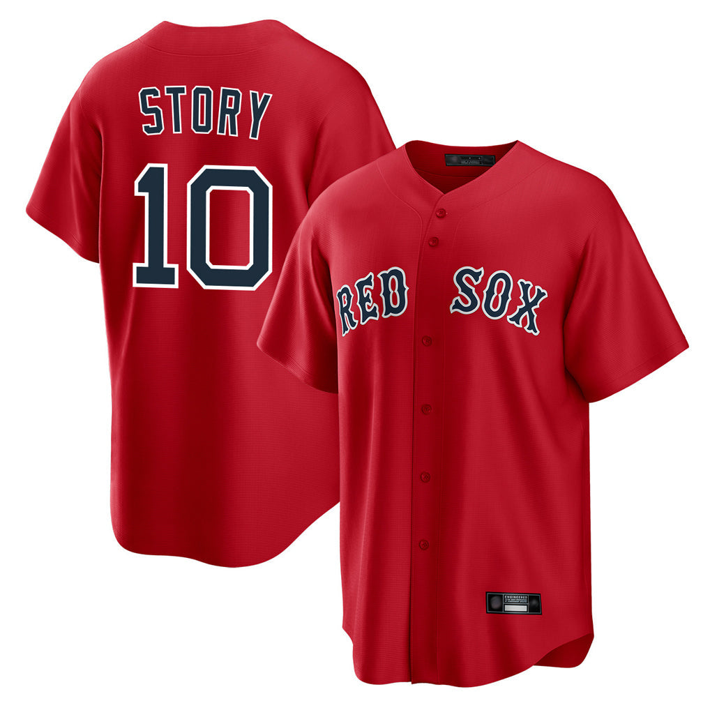 Ldoa B.Red Sox #10 Trevor Story Player Red Home Game Stitched Jerseys