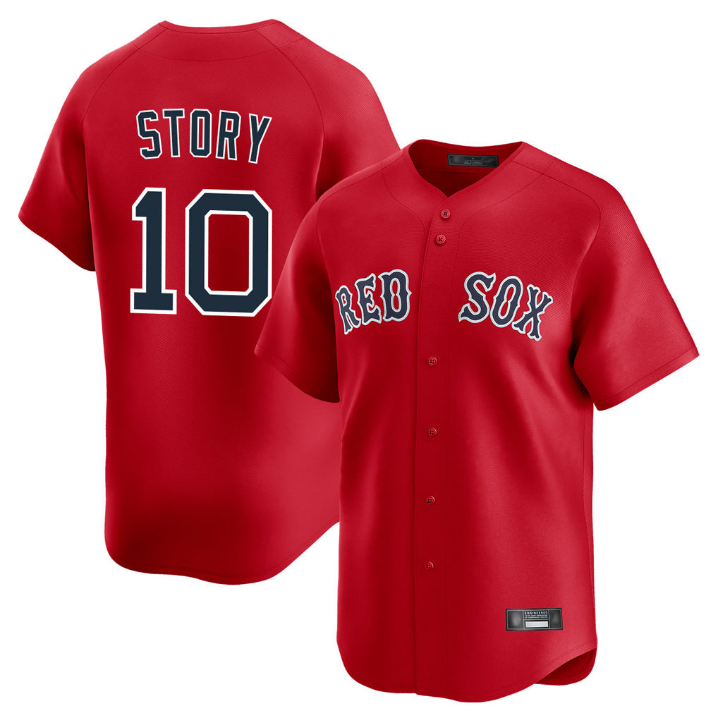 Ldoa B.Red Sox #10 Trevor Story Player Red Limited Home Game Stitched Jerseys