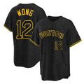 Ldoa B.Red Sox #12 Connor Wong Player Black Snake Skin City Home Game Stitched Jerseys