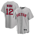 Ldoa B.Red Sox #12 Connor Wong Player Gray Road Home Game Stitched Jerseys