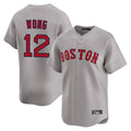 Ldoa B.Red Sox #12 Connor Wong Player Gray Road Limited Home Game Stitched Jerseys
