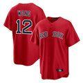 Ldoa B.Red Sox #12 Connor Wong Player Red Home Game Stitched Jerseys