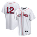 Ldoa B.Red Sox #12 Connor Wong Player White Home Game Stitched Jerseys