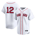 Ldoa B.Red Sox #12 Connor Wong Player White Limited Home Game Stitched Jerseys