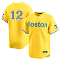 Ldoa B.Red Sox #12 Connor Wong Player Yellow Limited Home Game Stitched Jerseys