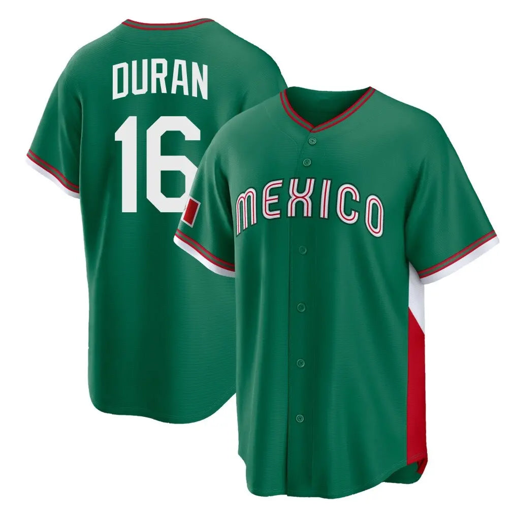 Ldoa B.Red Sox #16 Jarren Duran Player Green Mexico 2026 World Classic Home Game Stitched Jerseys