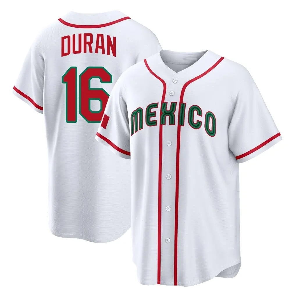 Ldoa B.Red Sox #16 Jarren Duran Player White Mexico 2026 World Classic Home Game Stitched Jerseys