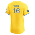 Ldoa B.Red Sox #16 Jarren Duran Player Yellow Limited Elite Home Game Stitched Jerseys