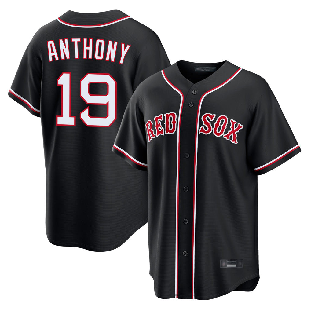 Ldoa B.Red Sox #19 Roman Anthony Player Black Out Home Game Stitched Jerseys
