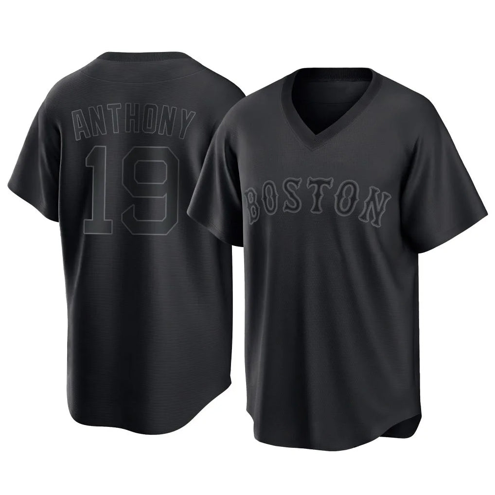 Ldoa B.Red Sox #19 Roman Anthony Player Black T-shirt Home Game Stitched Jerseys