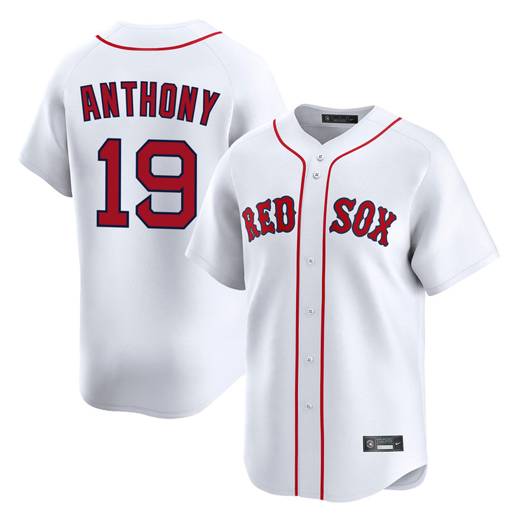 Ldoa B.Red Sox #19 Roman Anthony Player White Limited Home Game Stitched Jerseys