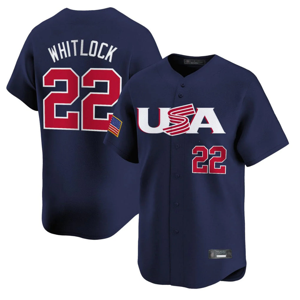 Ldoa B.Red Sox #22 Garrett Whitlock Player Navy USA World Classic Home Game Stitched Jerseys