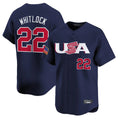 Ldoa B.Red Sox #22 Garrett Whitlock Player Navy USA World Classic Home Game Stitched Jerseys