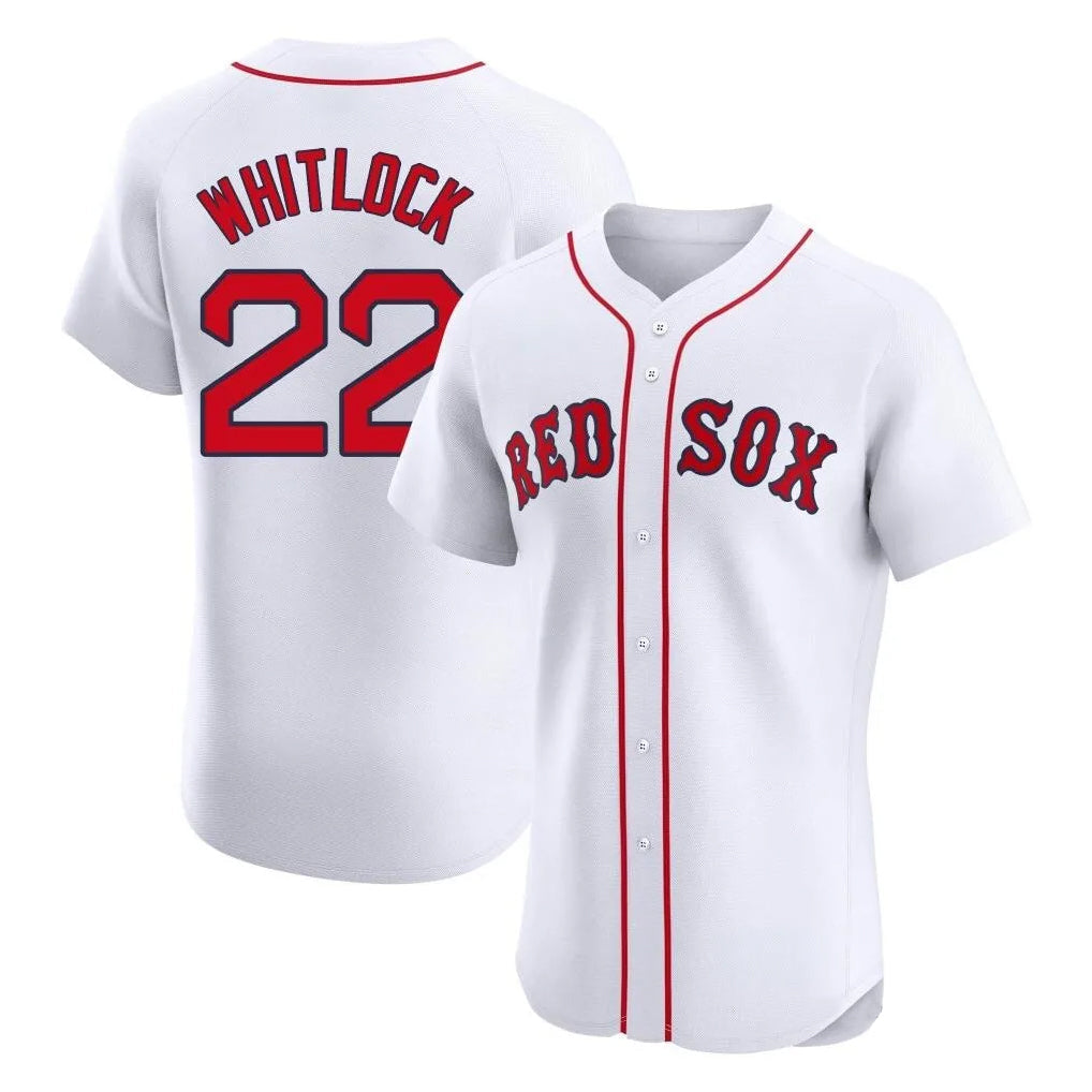 Ldoa B.Red Sox #22 Garrett Whitlock Player White Limited Elite Home Game Stitched Jerseys
