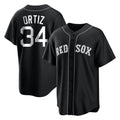 Ldoa B.Red Sox #34 David Ortiz Player Black Home Game Stitched Jerseys