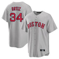 Ldoa B.Red Sox #34 David Ortiz Player Gray Road Home Game Stitched Jerseys