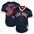 Ldoa B.Red Sox #34 David Ortiz Player Navy Cooperstown Collection Mesh T-shirt Home Stitched Jerseys