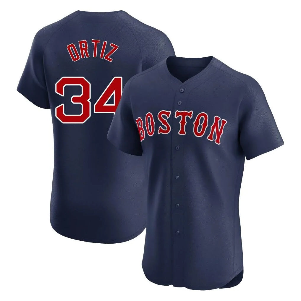 Ldoa B.Red Sox #34 David Ortiz Player Navy Limited Elite Home Game Stitched Jerseys