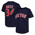 Ldoa B.Red Sox #34 David Ortiz Player Navy Mitchell & Ness Cooperstown Collection Mesh Home Stitched Jerseys