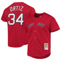 Ldoa B.Red Sox #34 David Ortiz Player Red Mitchell & Ness Cooperstown Collection Home Stitched Jerseys